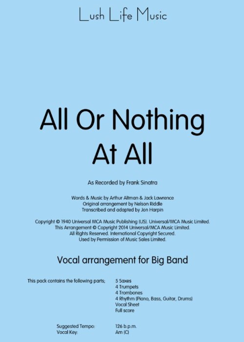 ALL OR NOTHING AT ALL (Sinatra) (Vocal)